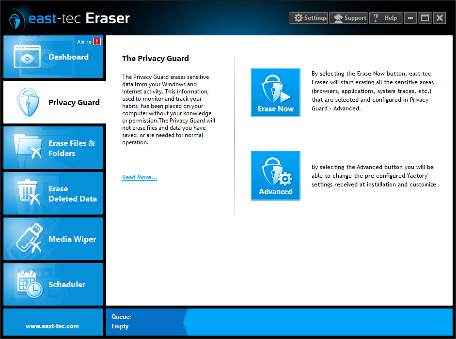 screenshot of east-tec Eraser